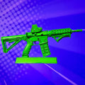 Limited Edition Green Cel-Shaded AR15 Model