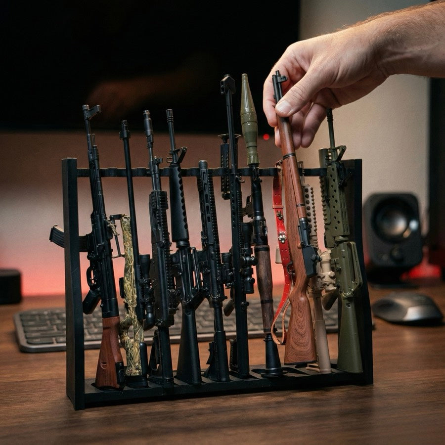 GoatGuns Gamer's Loadout — AK-47 Gold, RPG and AR-15 Black